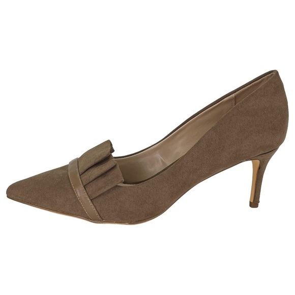 Journee Collection Marek Taupe Microfiber Womens Heels 9M - Picture 2 of 11